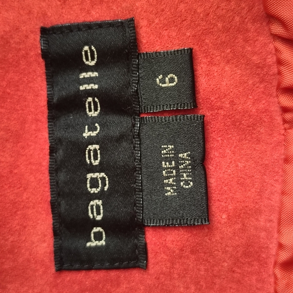 Bagatelle Suede Leather Rust Quilted Women's Blazer - Picture 8 of 13